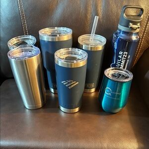 4 YETI Tumblers and 3 other tumblers.  2 are new. Price firm
